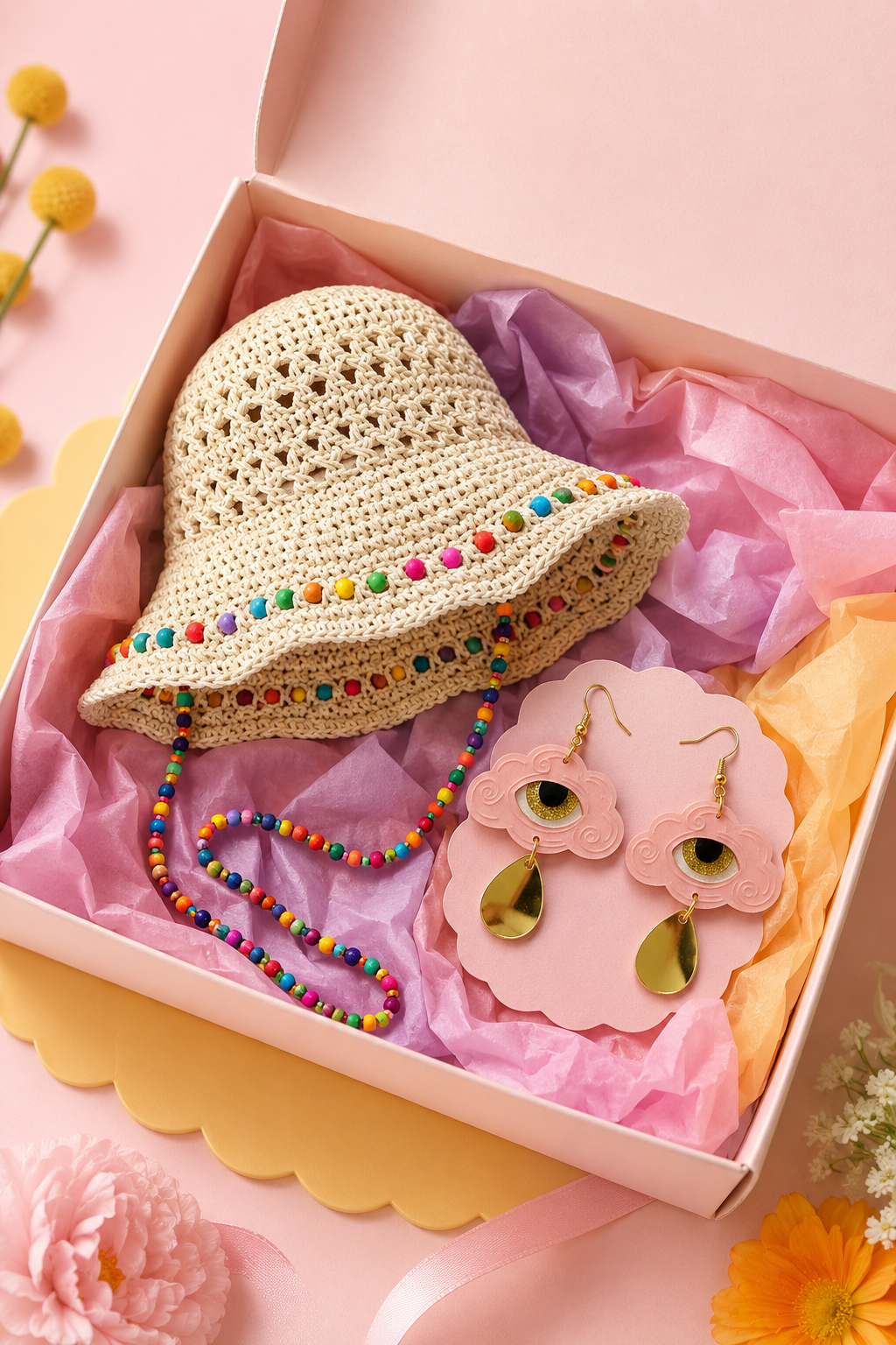 Summer Hat & Earrings Pack