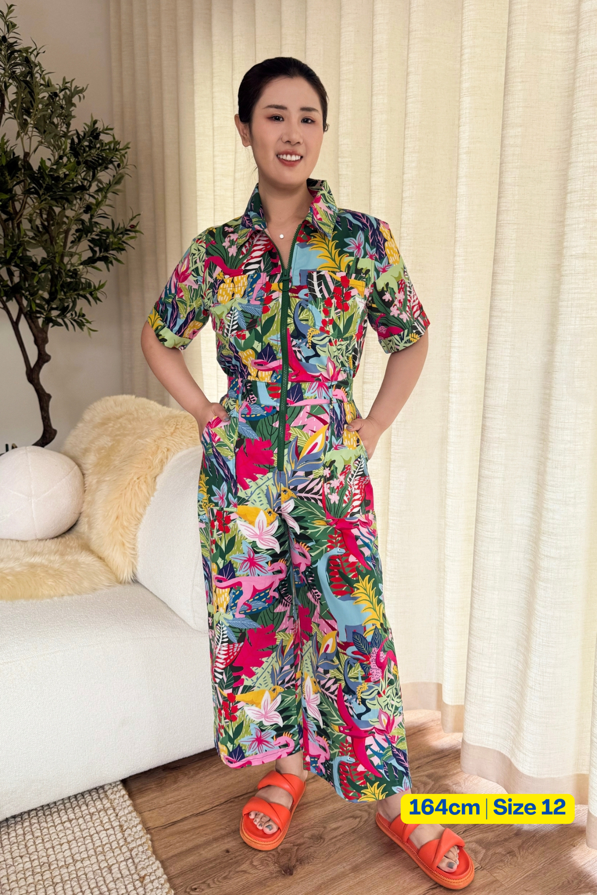 Dino Party Jumpsuit - Cropped Fit