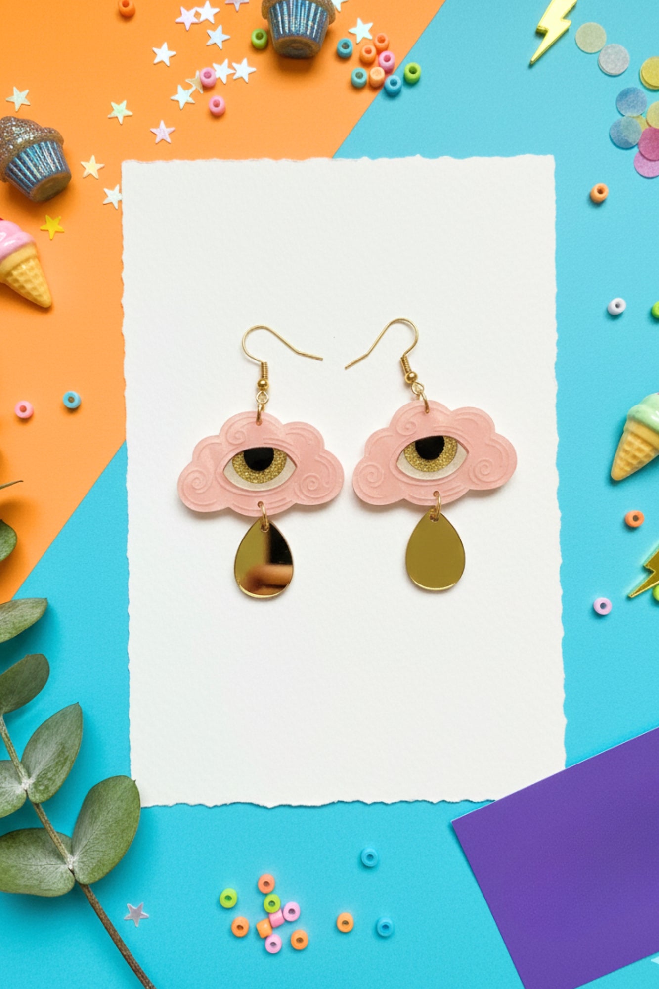 Dreamy Eye Cloud Earrings