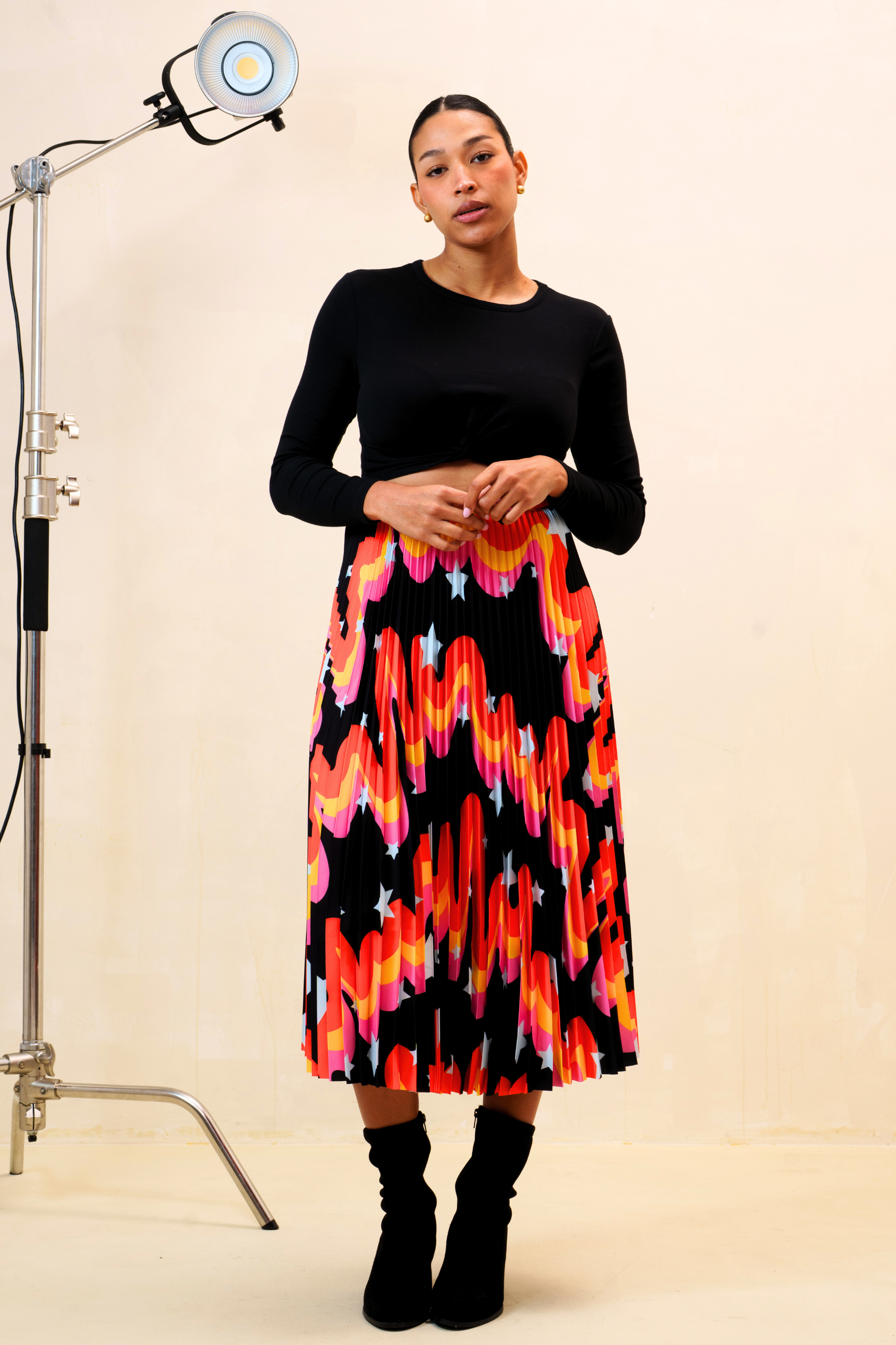 Popping Candy Pleated Skirt - Big Print Edition