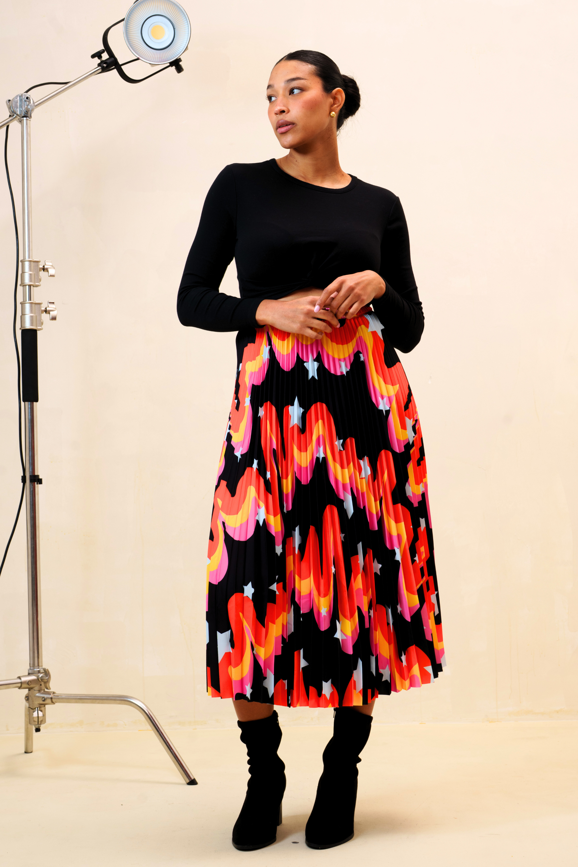 Popping Candy Pleated Skirt - Big Print Edition
