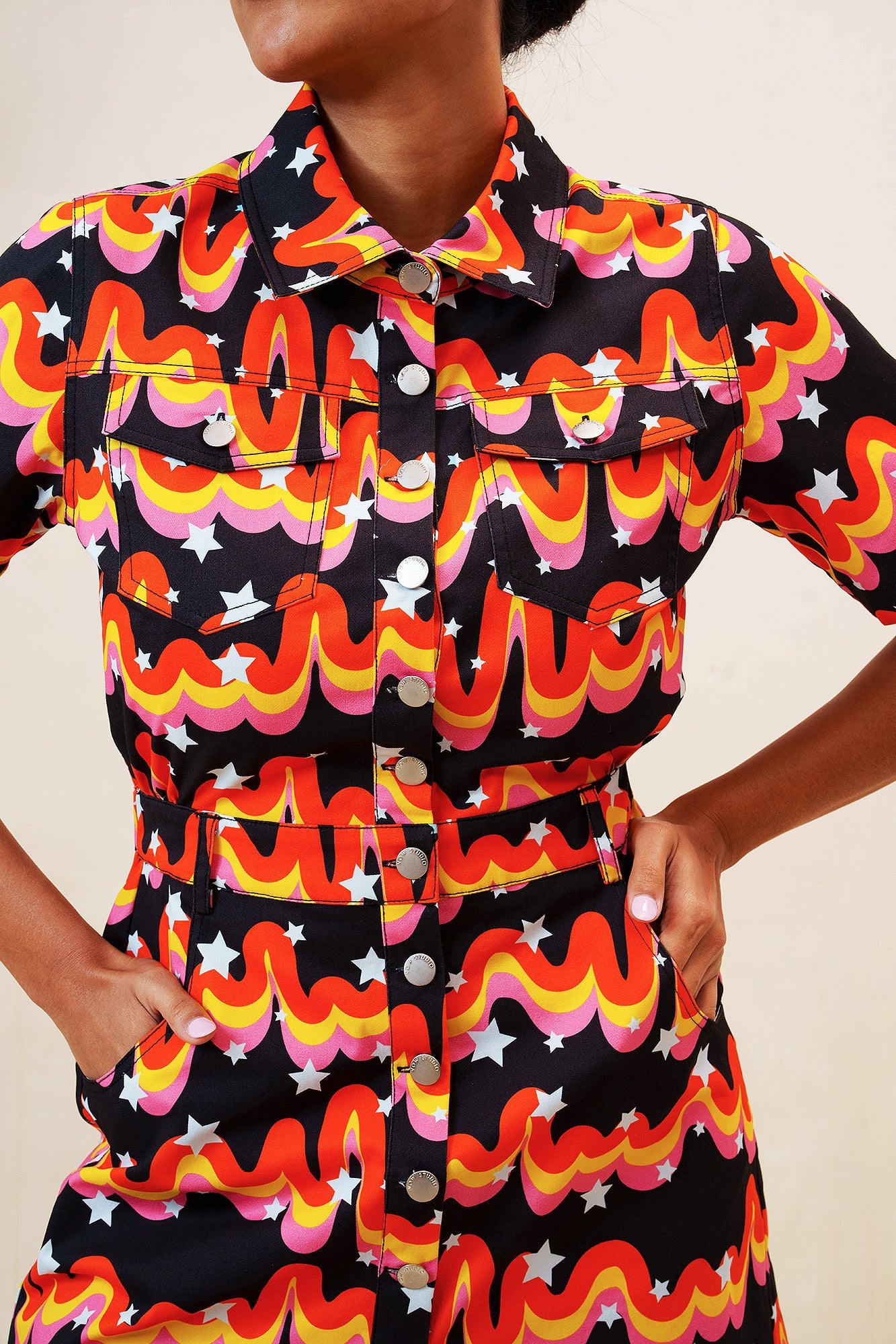 Popping Candy Denim Dress