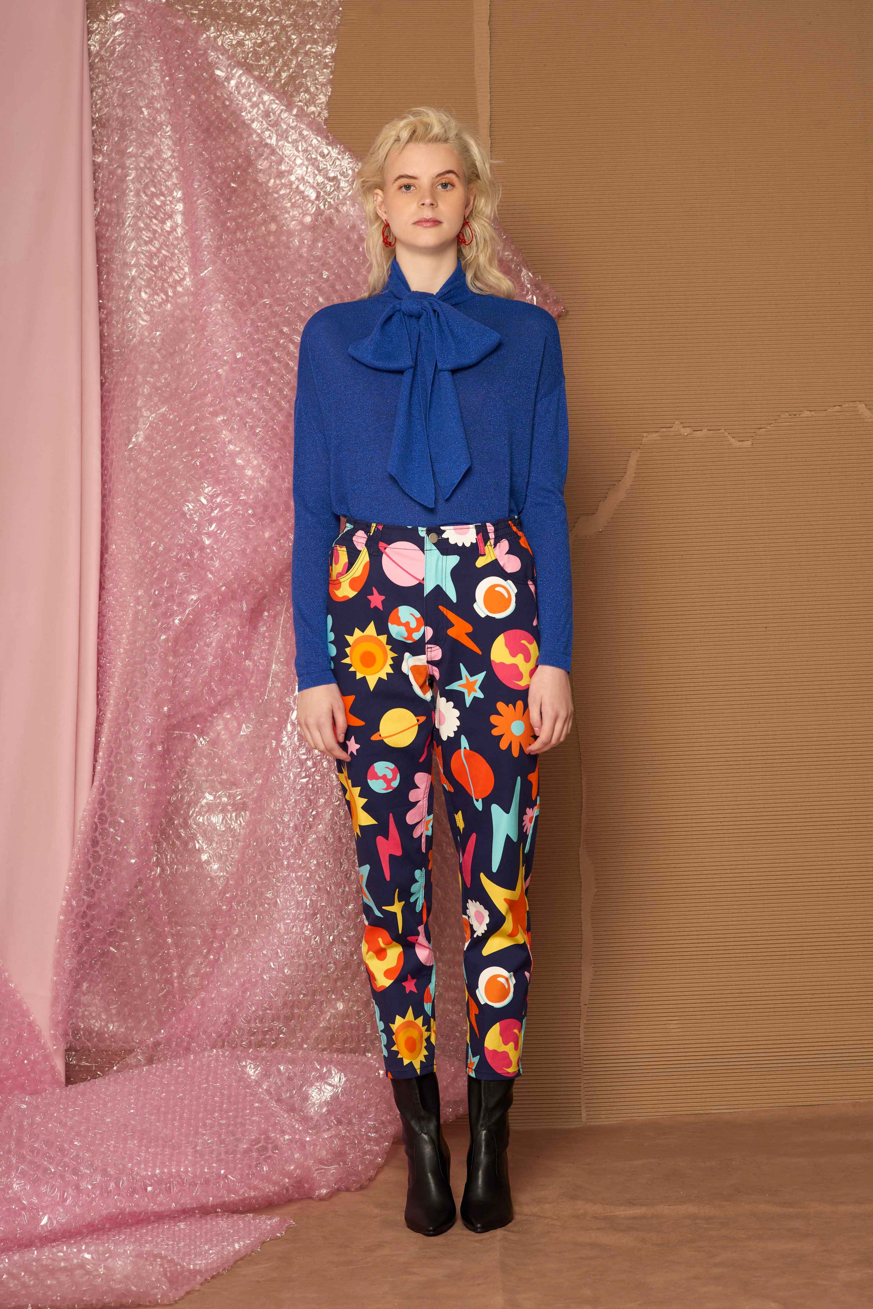 Floral Universe Jeans