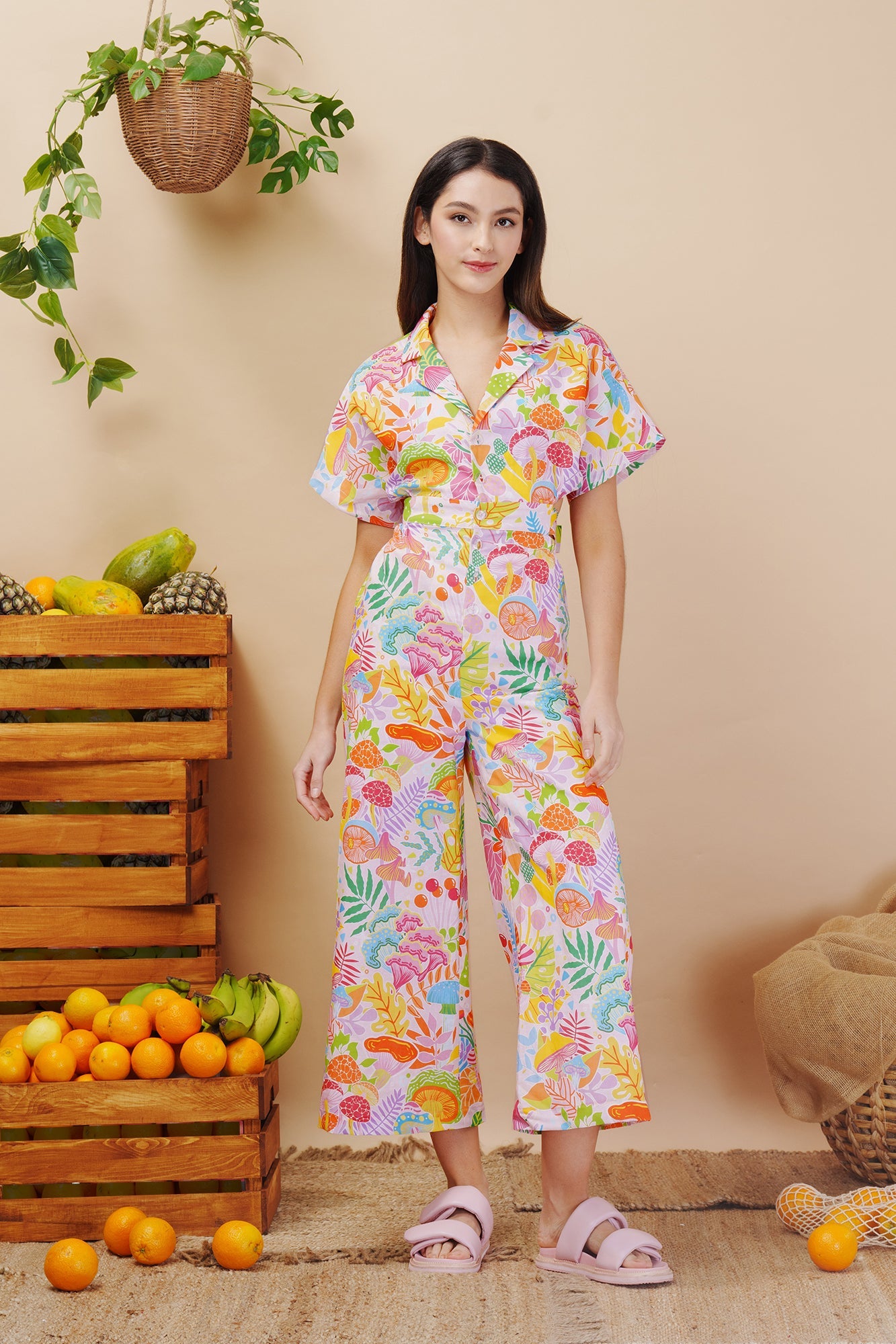 Fairy Garden Linen Cotton Jumpsuit