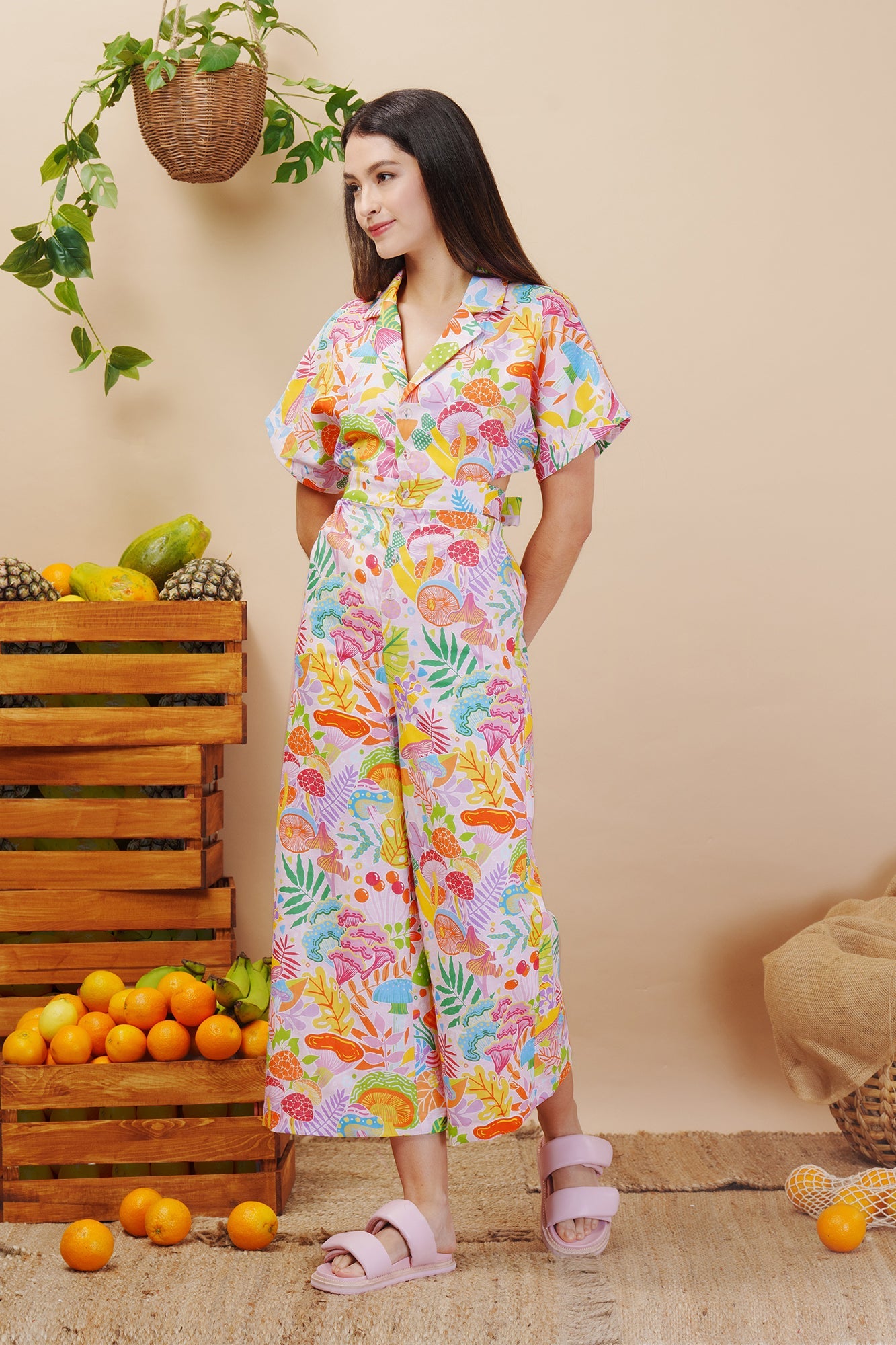 Fairy Garden Linen Cotton Jumpsuit