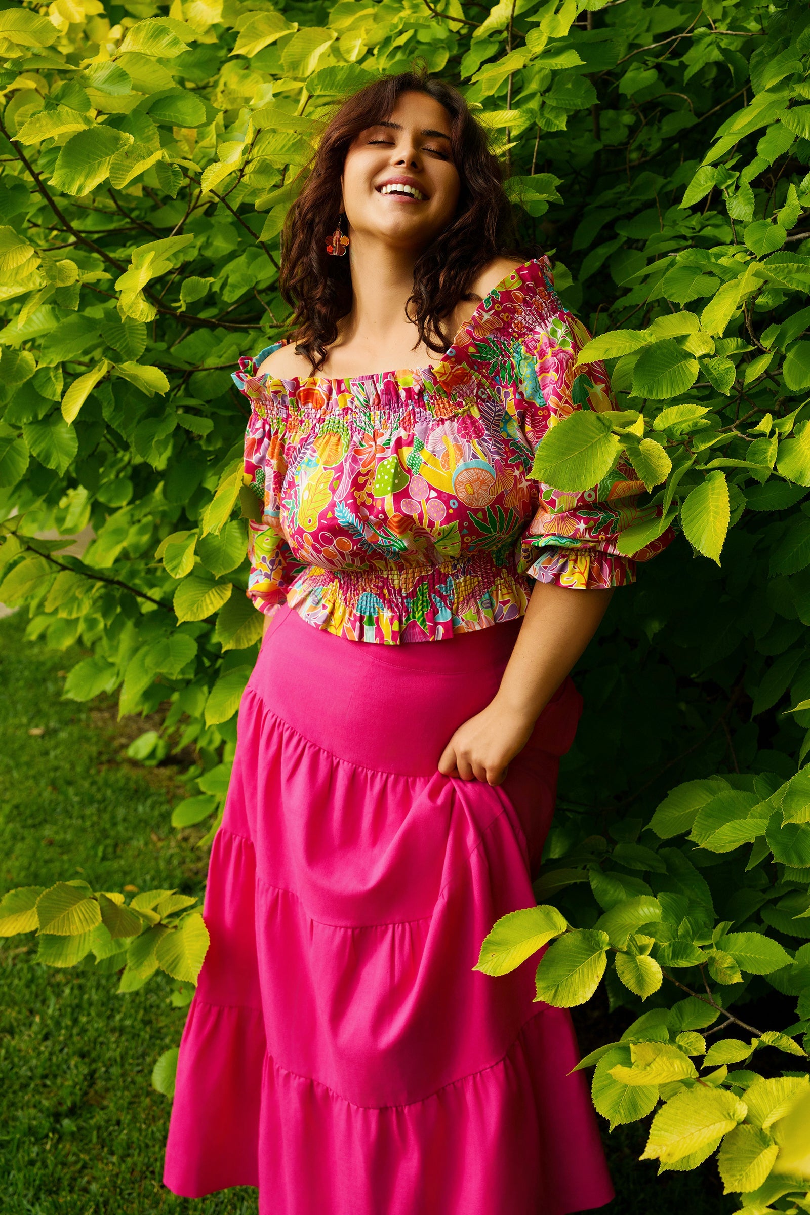 Whimsical Linen Cotton Maxi Skirt