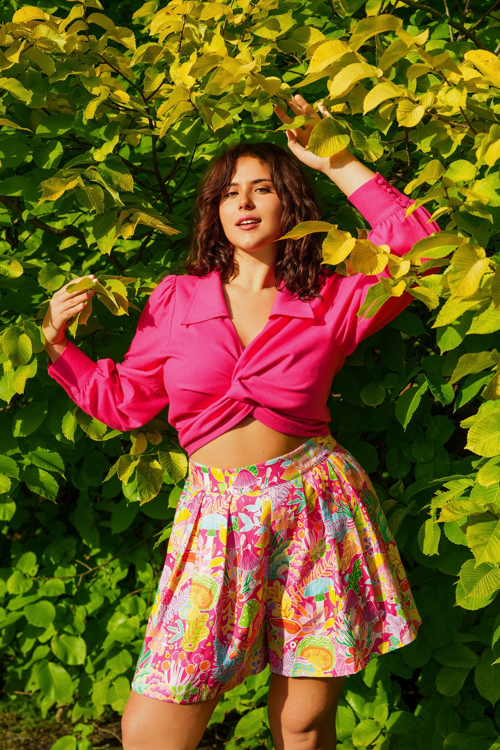 Whimsical Linen Cotton Wrap Shirt