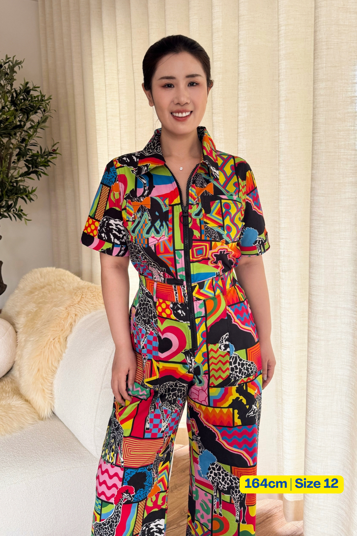 Giraffe-Topia Jumpsuit - Cropped Fit