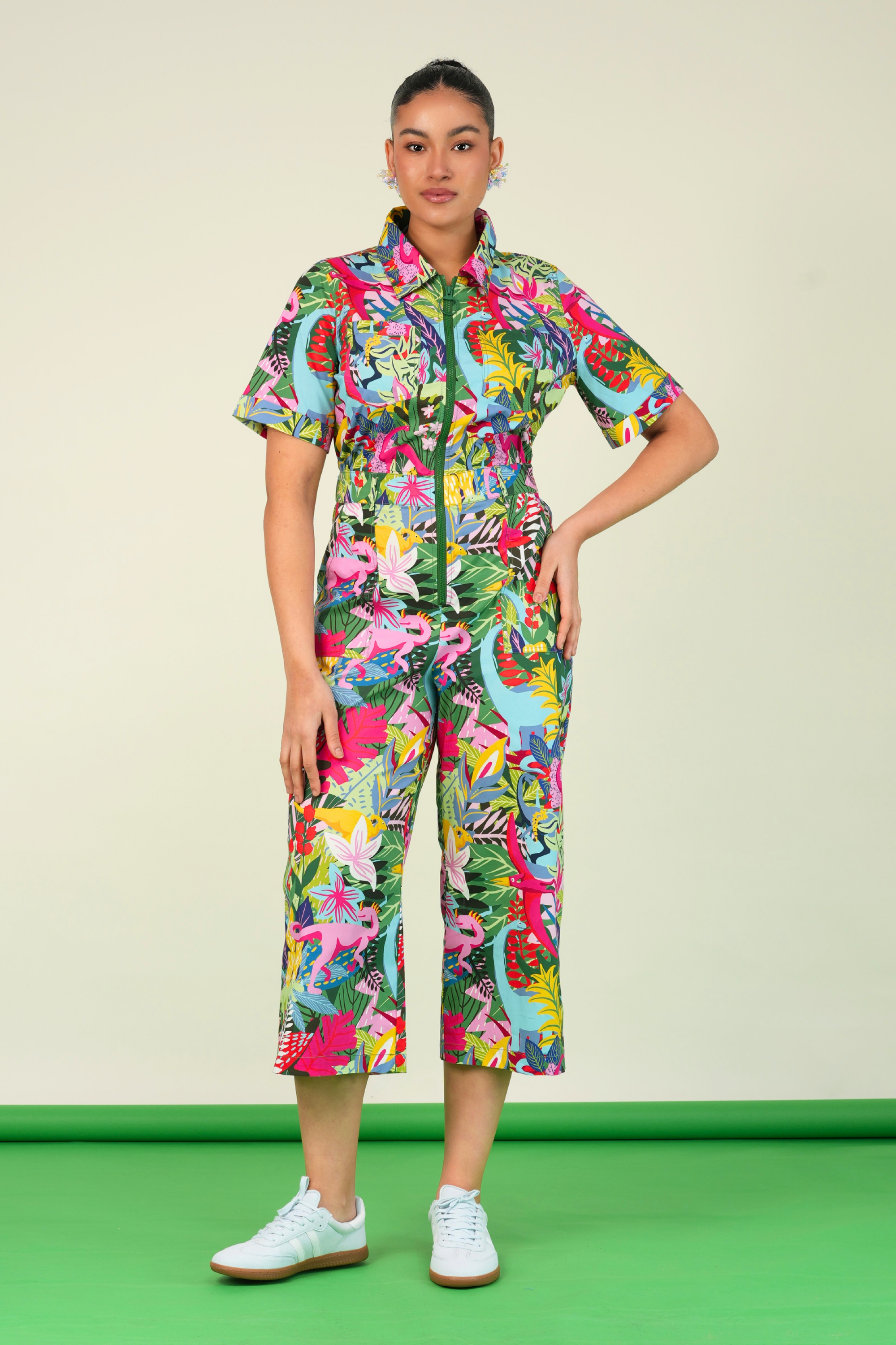 Dino Party Jumpsuit - Cropped Fit