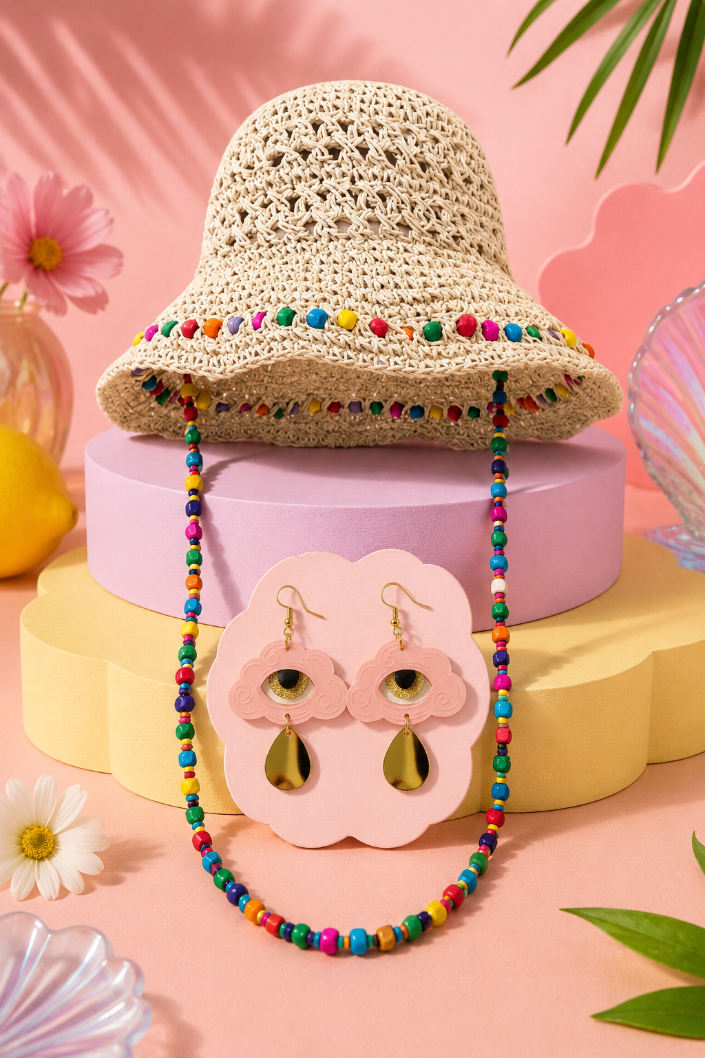 Summer Hat & Earrings Pack