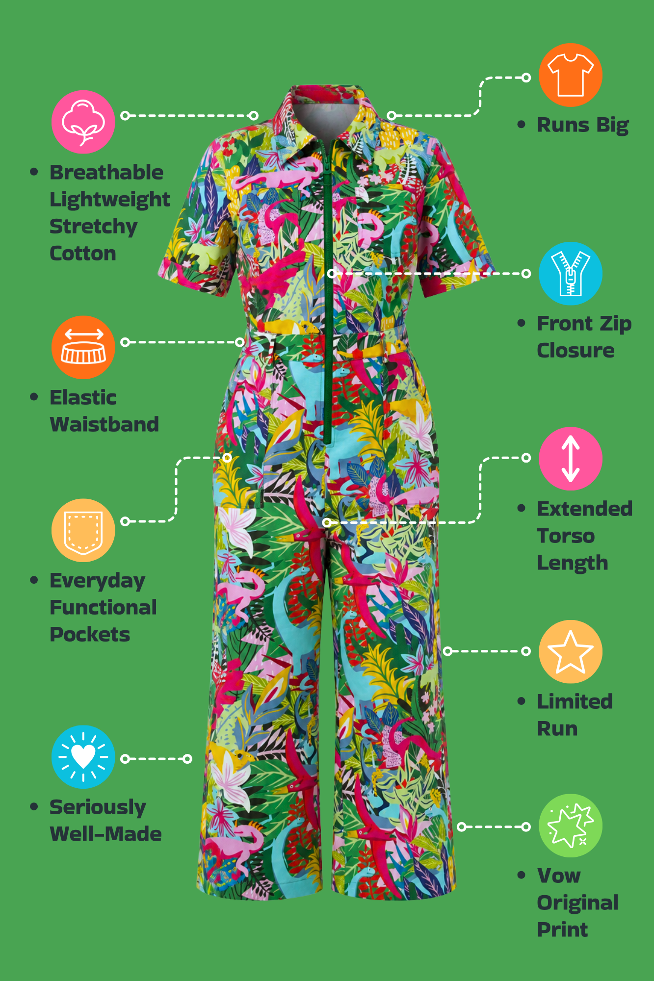 Dino Party Jumpsuit - New Cut
