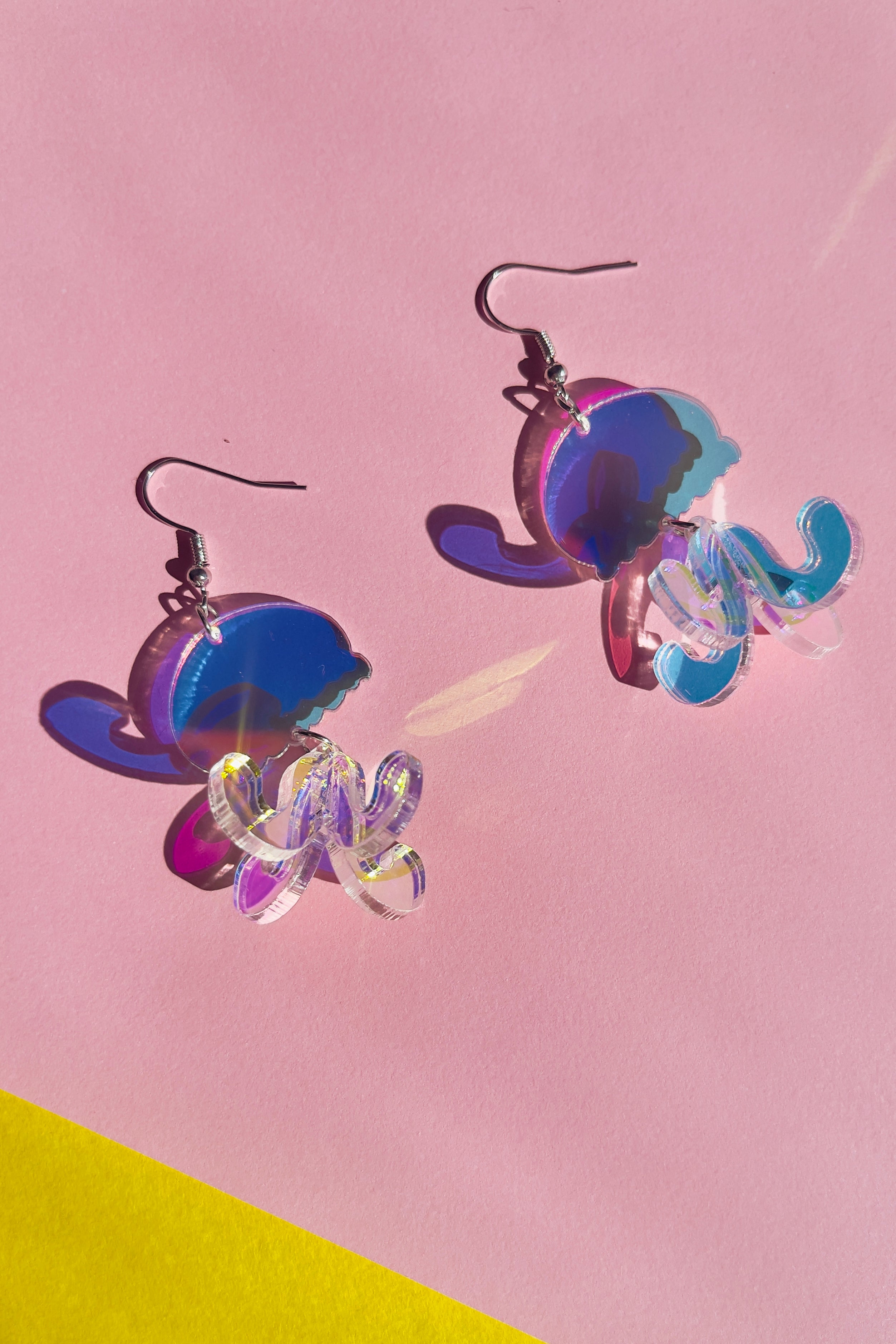 Iridescent Octopus Dangle Earrings