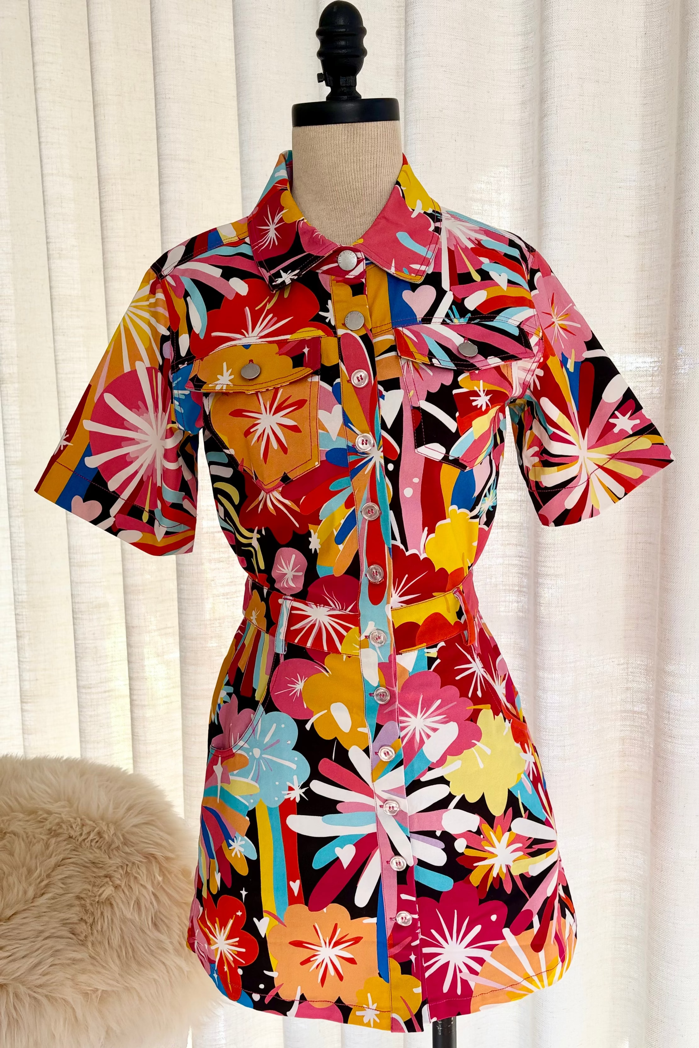 Boom Boom Denim Dress - Sample AU 8