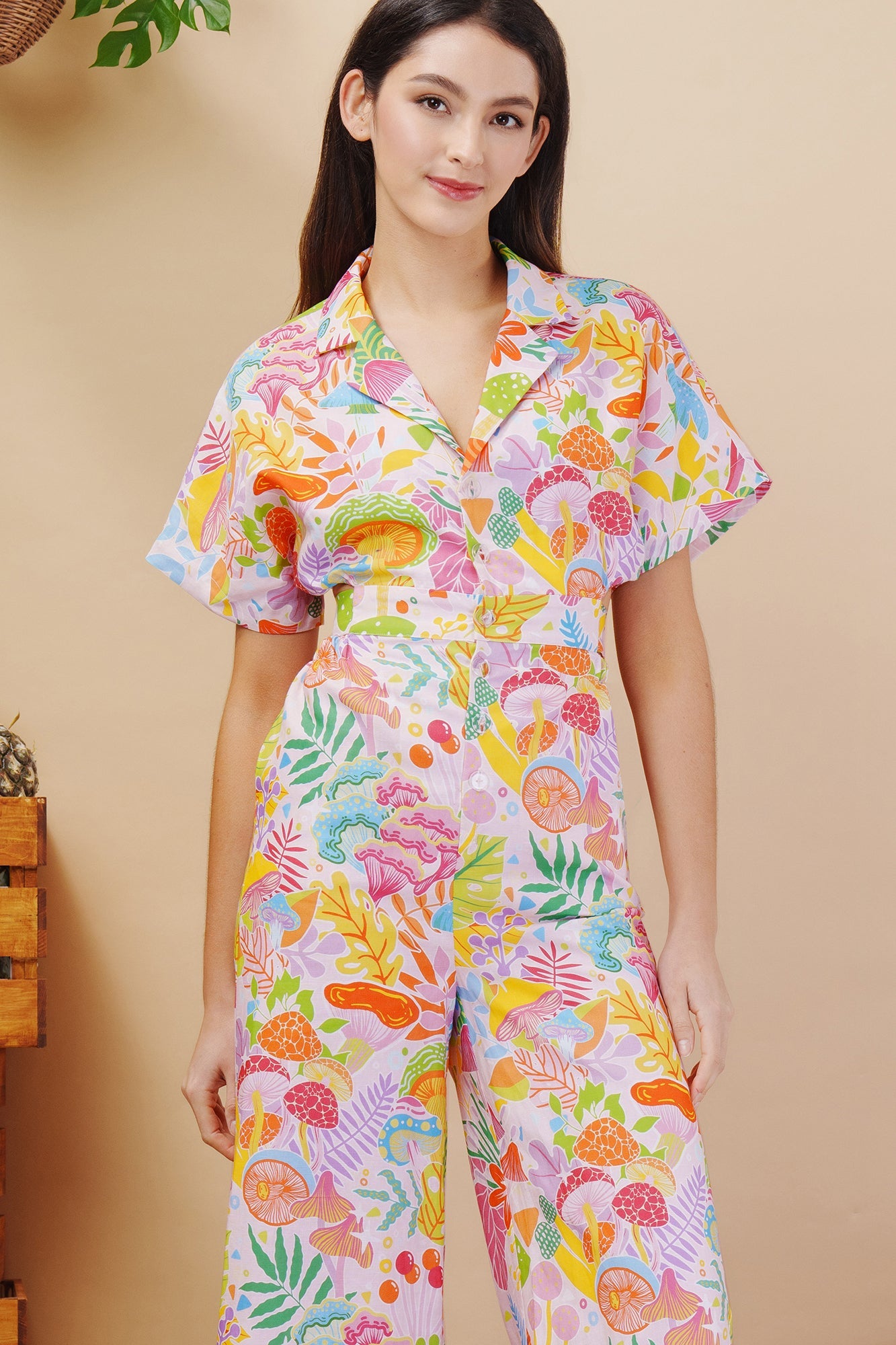 Fairy Garden Linen Cotton Jumpsuit