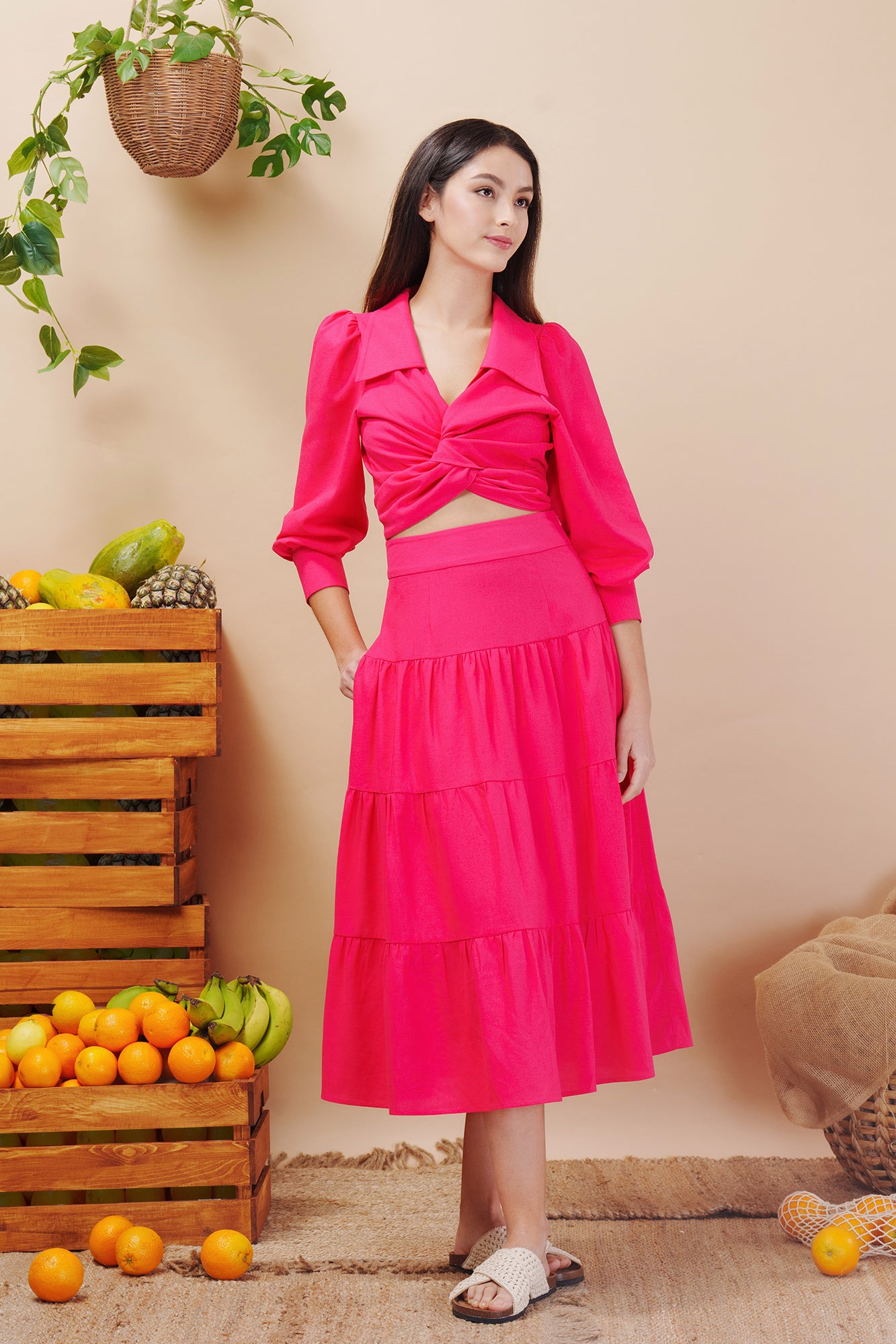 Colourful maxi skirt best sale