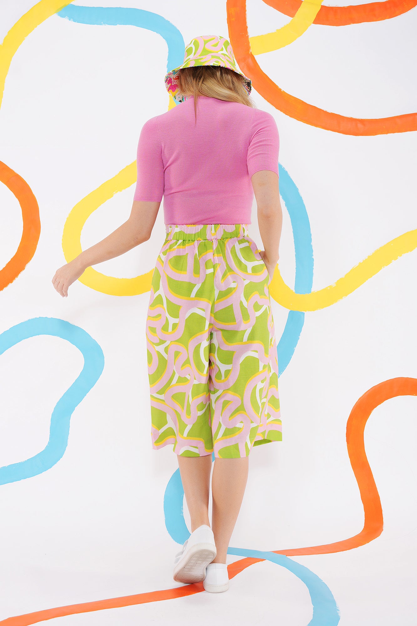 Forest Stream Linen Blend Skort